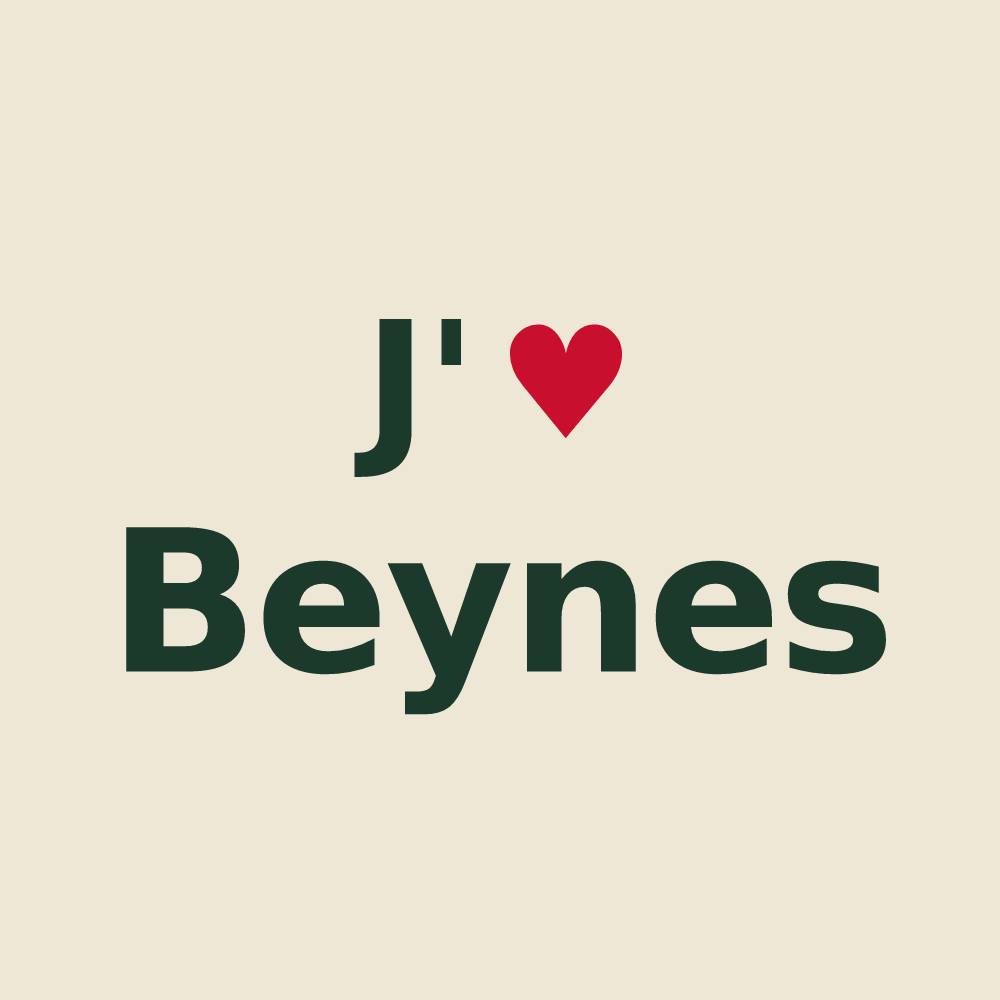 Tote bag personnalisé Beynes — design J'aime Beynes