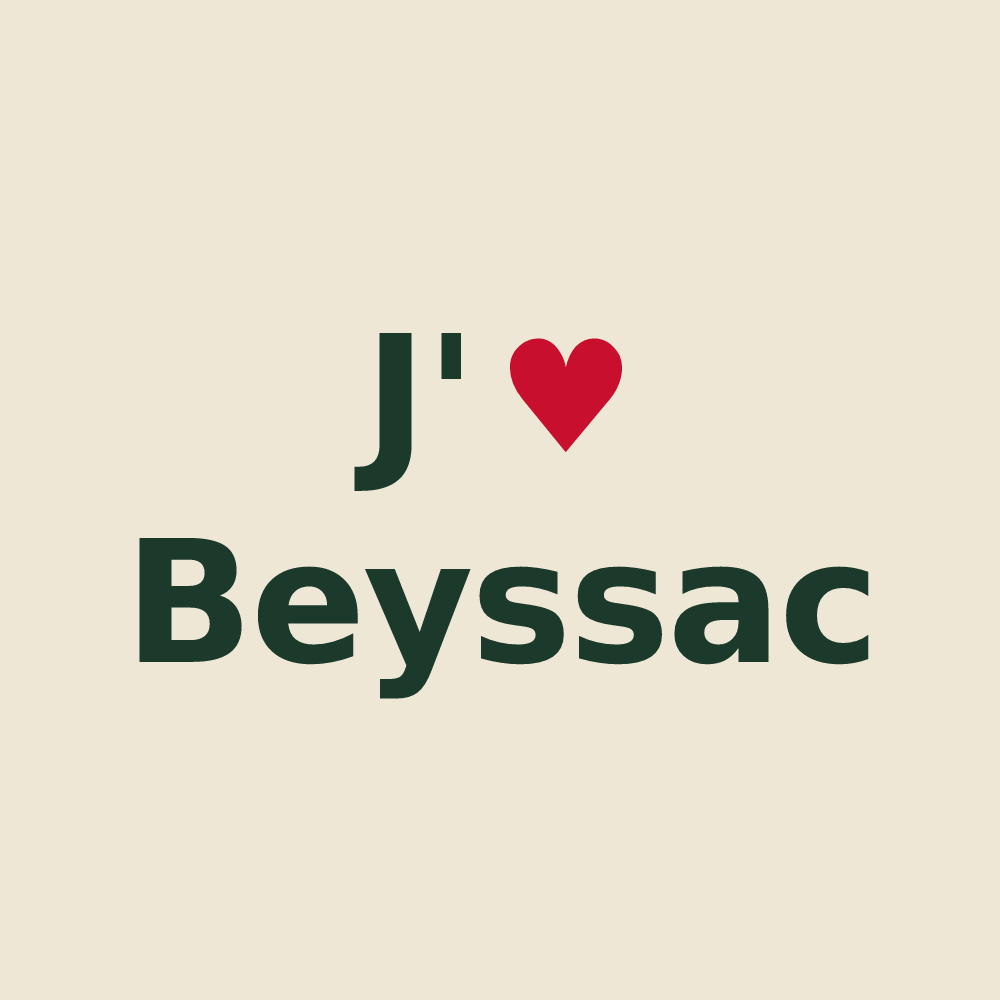 Tote bag personnalisé Beyssac — design J'aime Beyssac