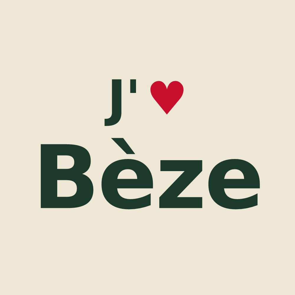 Tote bag personnalisé Bèze — design J'aime Bèze