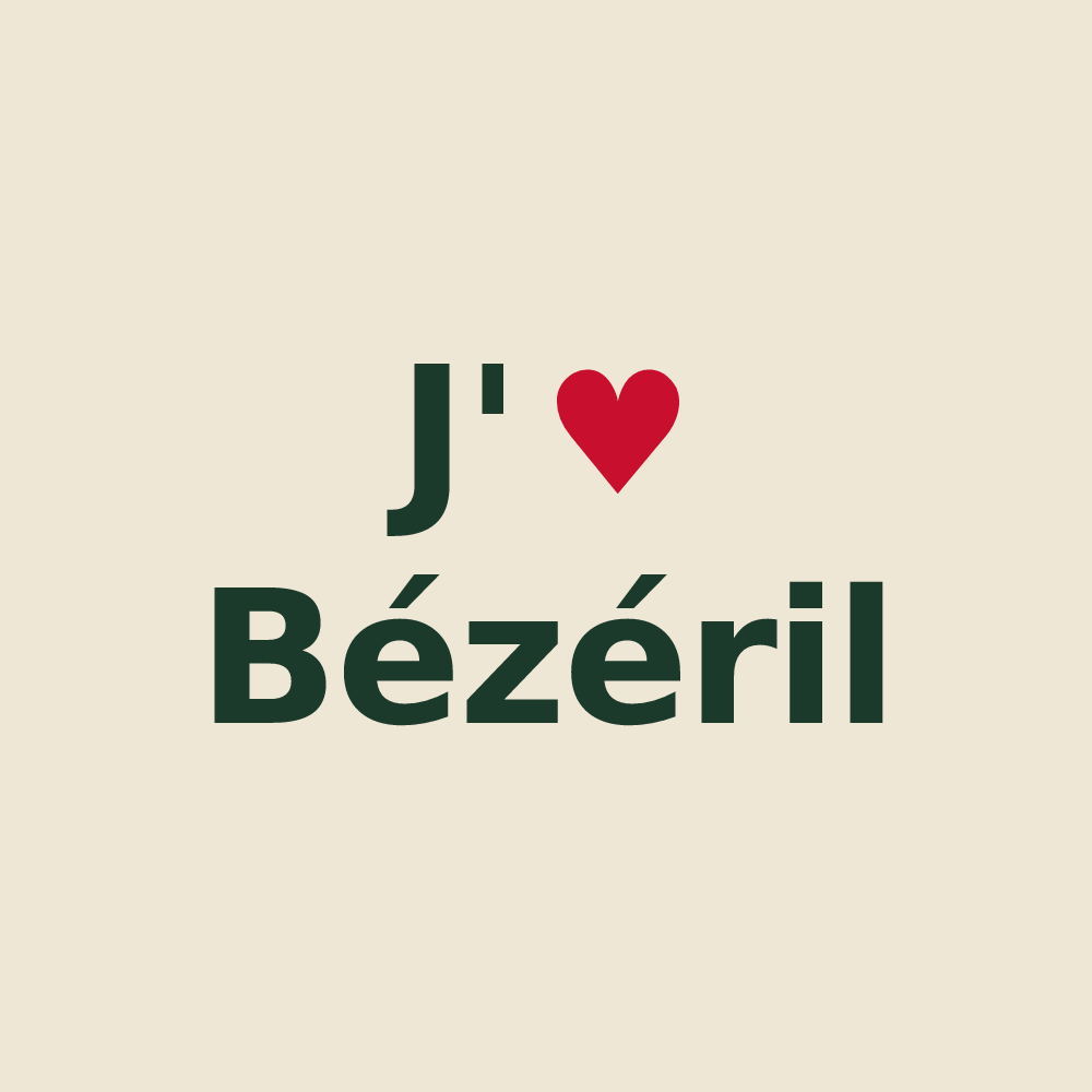 Tote bag personnalisé Bézéril — design J'aime Bézéril