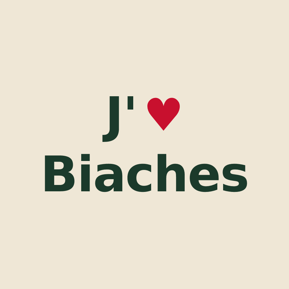Tote bag personnalisé Biaches — design J'aime Biaches