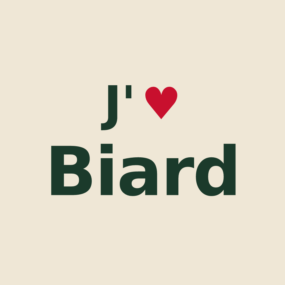 Tote bag personnalisé Biard — design J'aime Biard