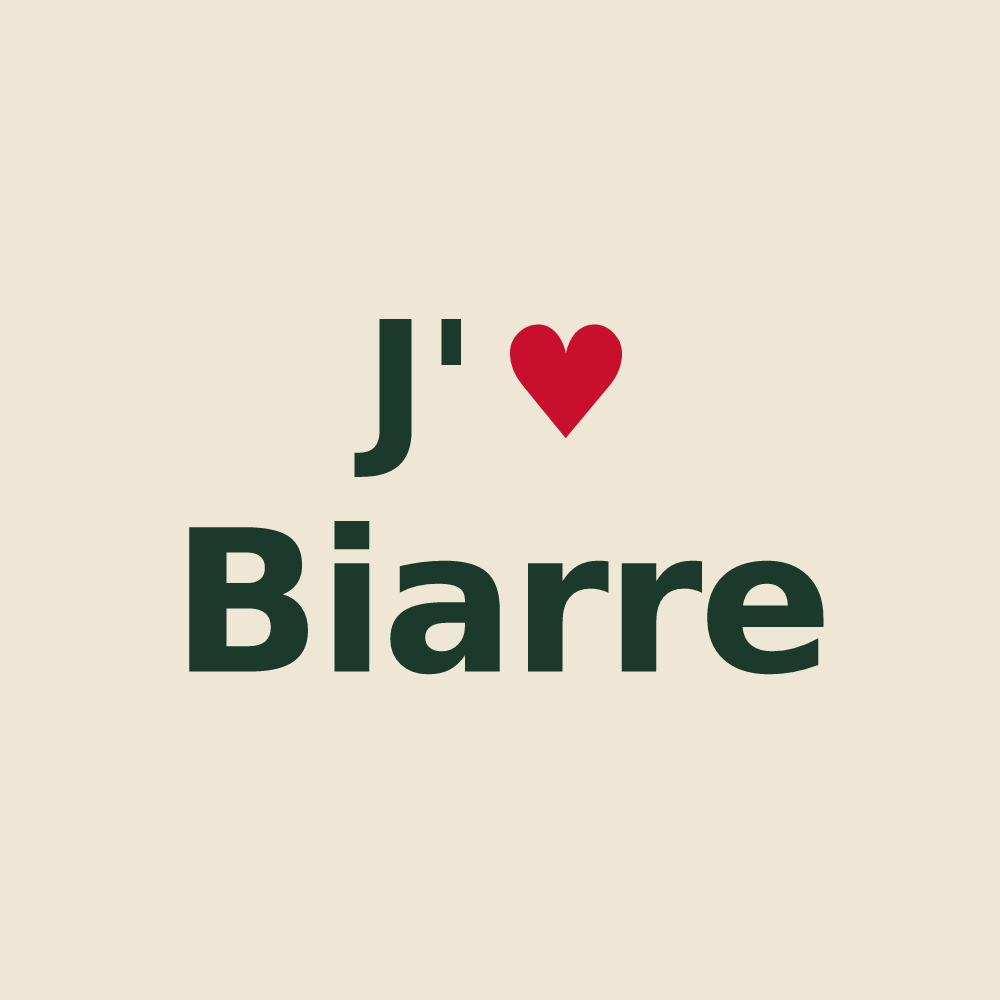 Tote bag personnalisé Biarre — design J'aime Biarre