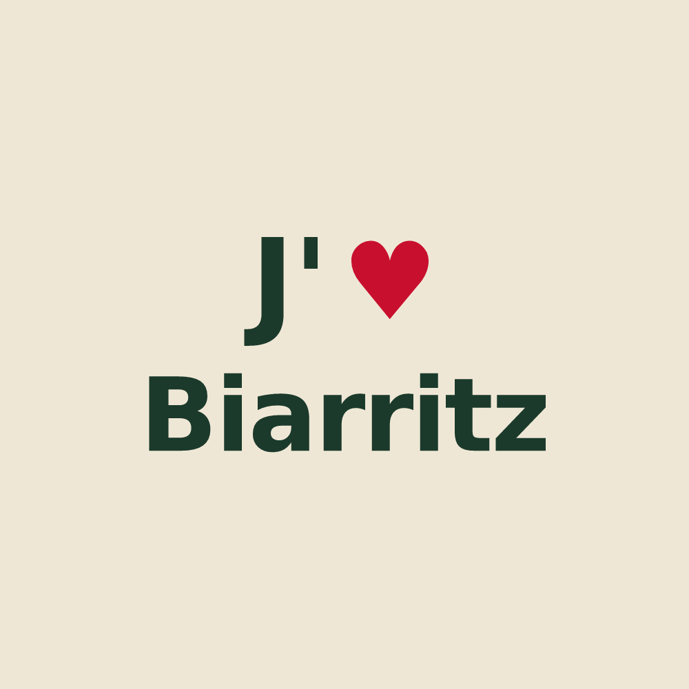 Tote bag personnalisé Biarritz — design J'aime Biarritz