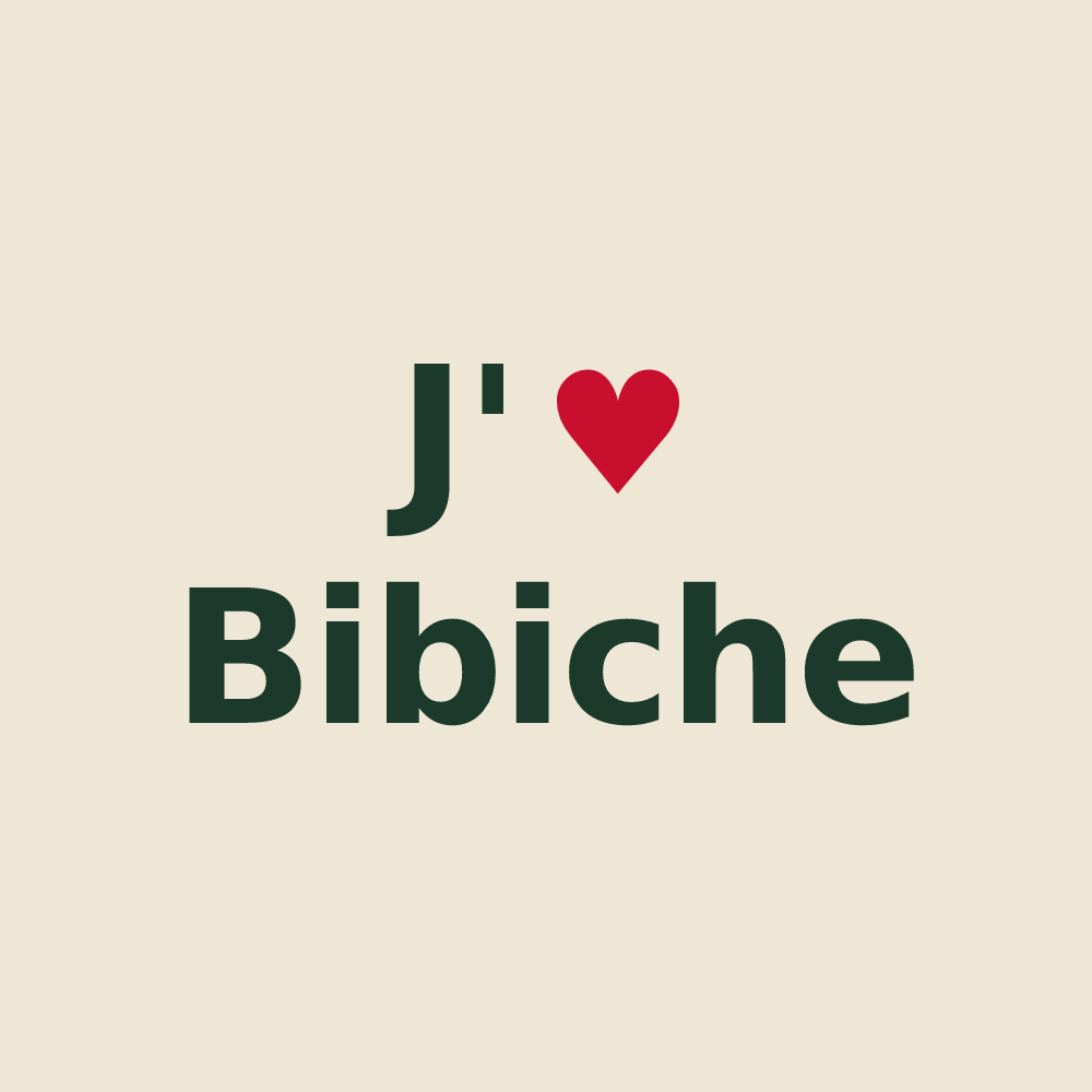 Tote bag personnalisé Bibiche — design J'aime Bibiche