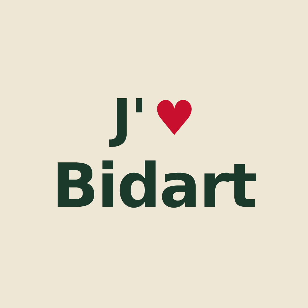 Tote bag personnalisé Bidart — design J'aime Bidart