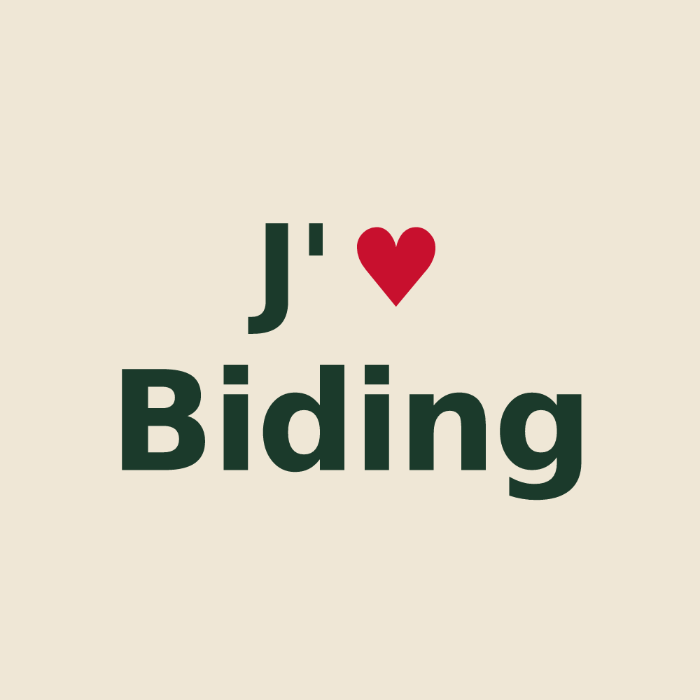 Tote bag personnalisé Biding — design J'aime Biding