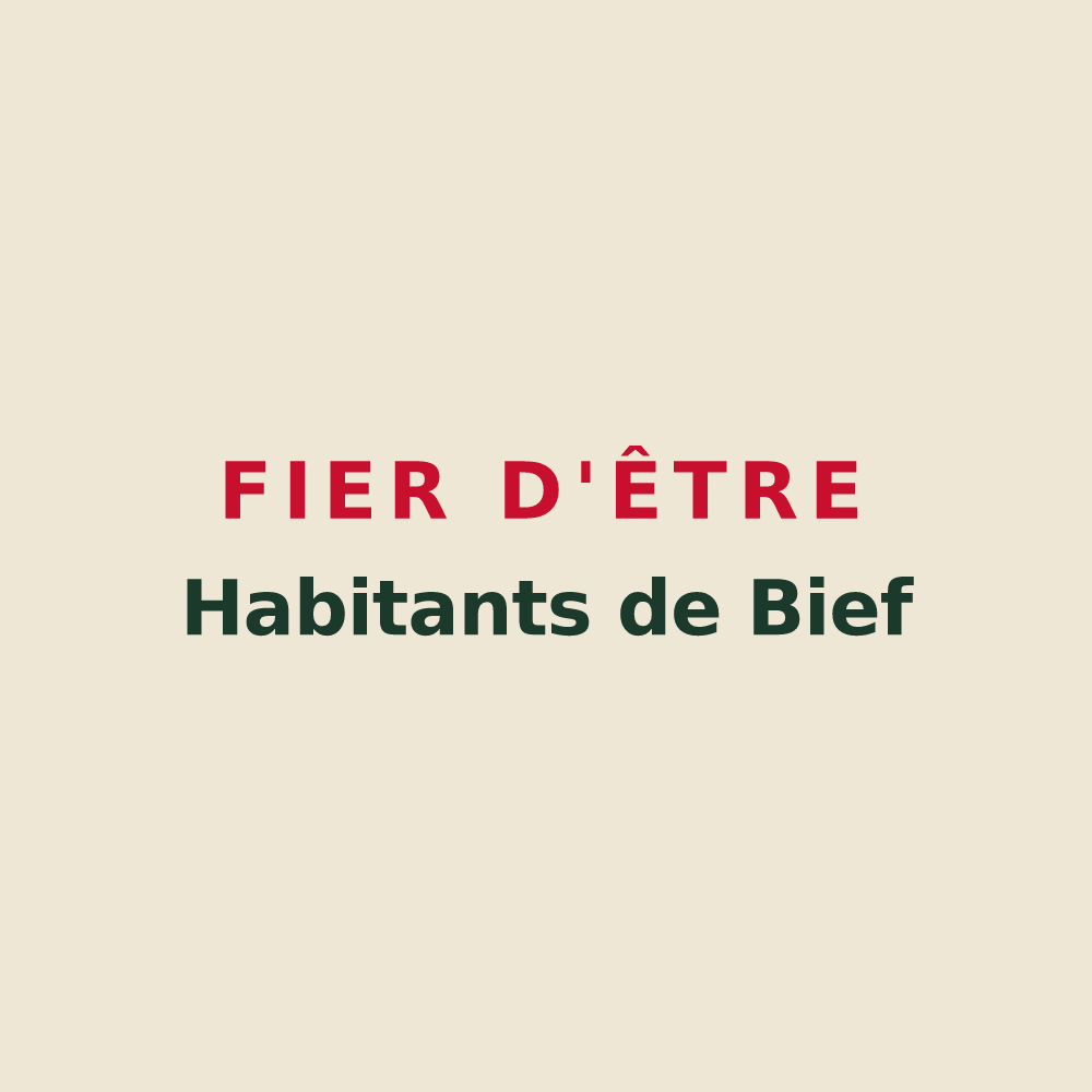 Tote bag « Fier d'être Habitants de Bief » — design pour Bief