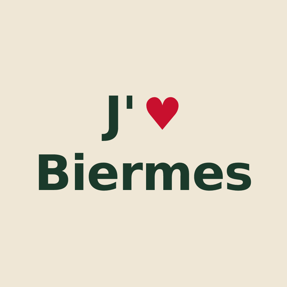 Tote bag personnalisé Biermes — design J'aime Biermes