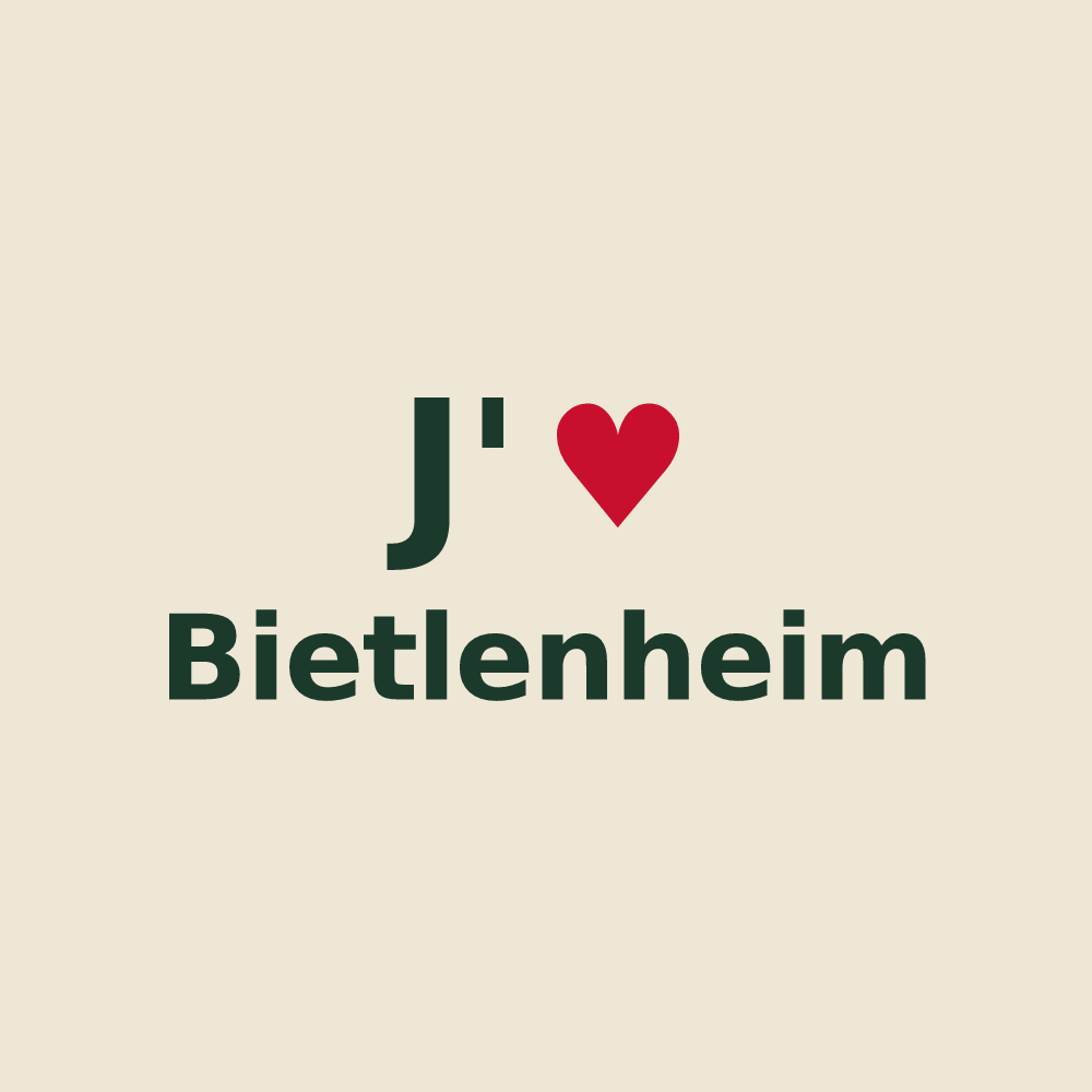 Tote bag personnalisé Bietlenheim — design J'aime Bietlenheim
