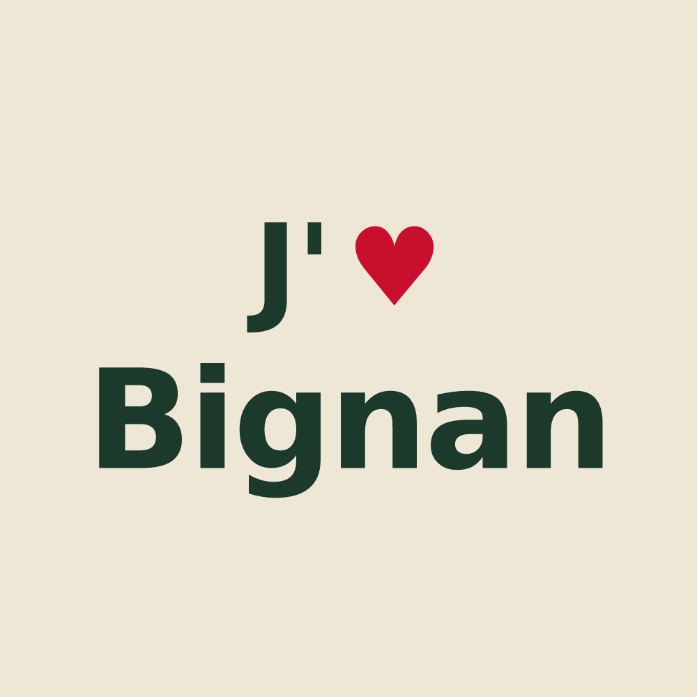 Tote bag personnalisé Bignan — design J'aime Bignan