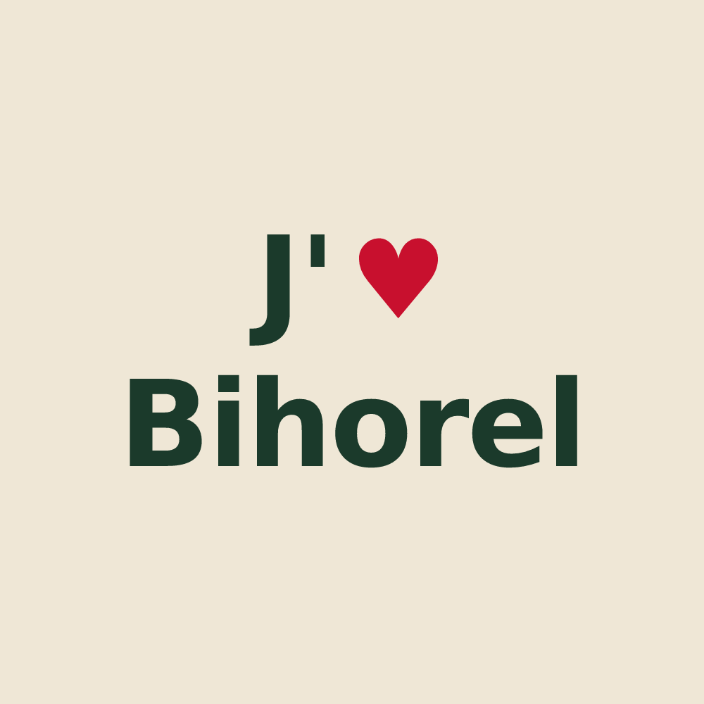 Tote bag personnalisé Bihorel — design J'aime Bihorel