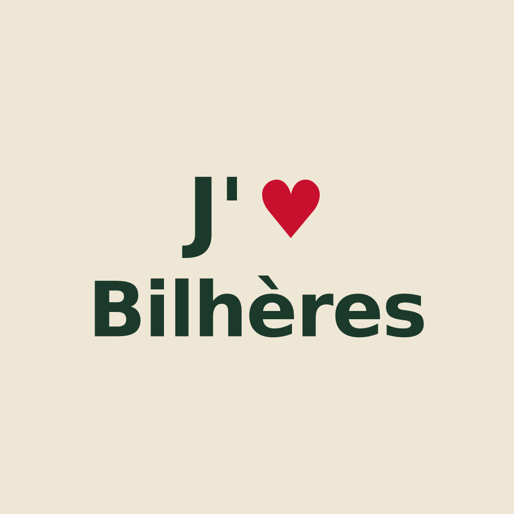 Tote bag personnalisé Bilhères — design J'aime Bilhères