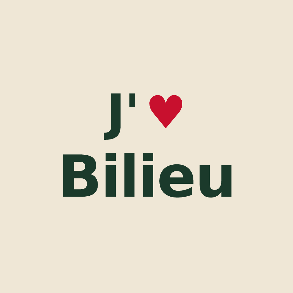 Tote bag personnalisé Bilieu — design J'aime Bilieu