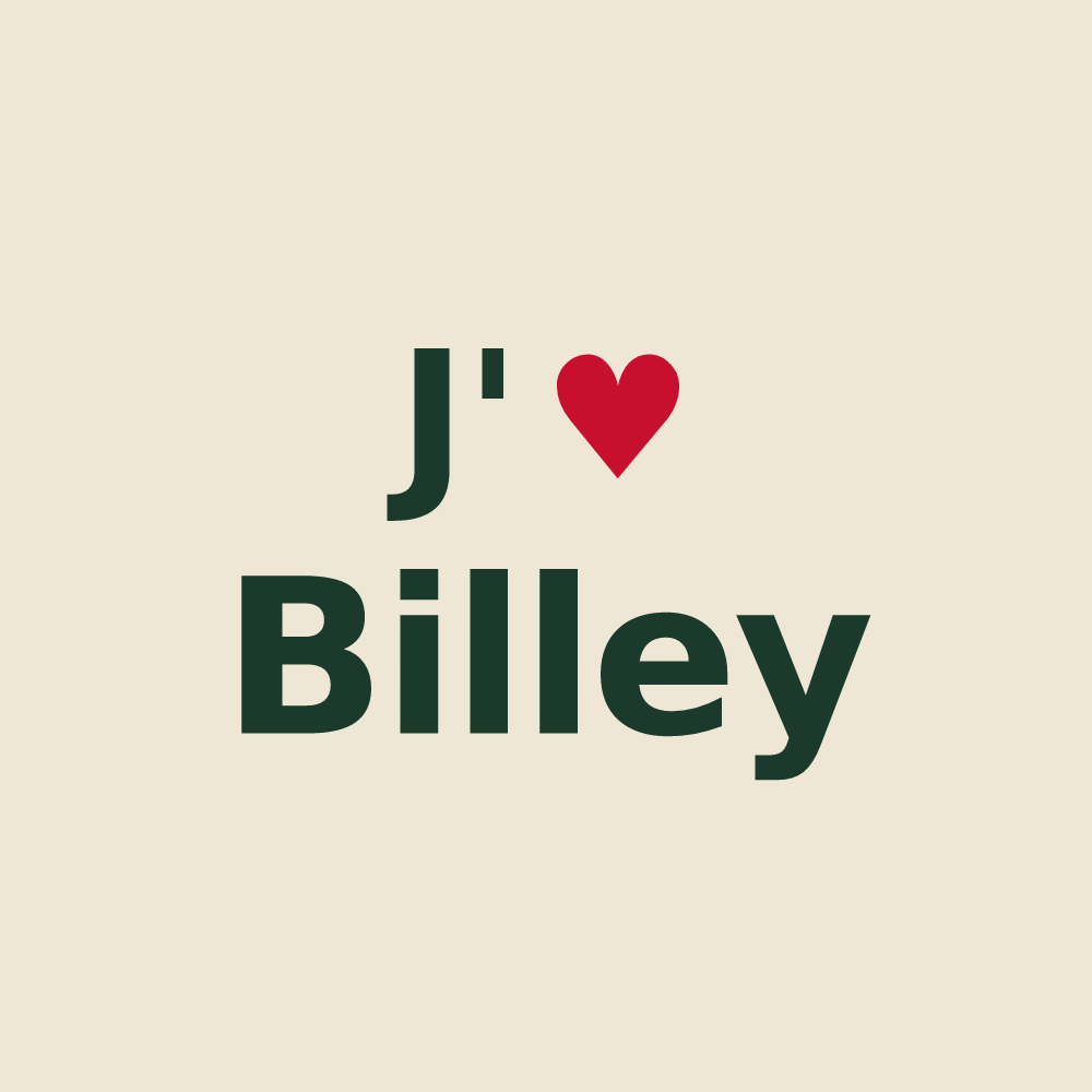 Tote bag personnalisé Billey — design J'aime Billey