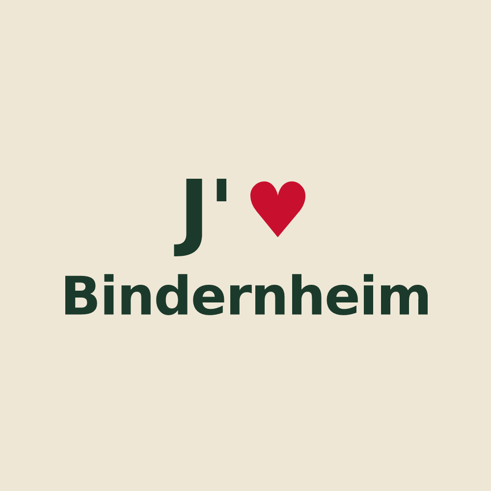 Tote bag personnalisé Bindernheim — design J'aime Bindernheim