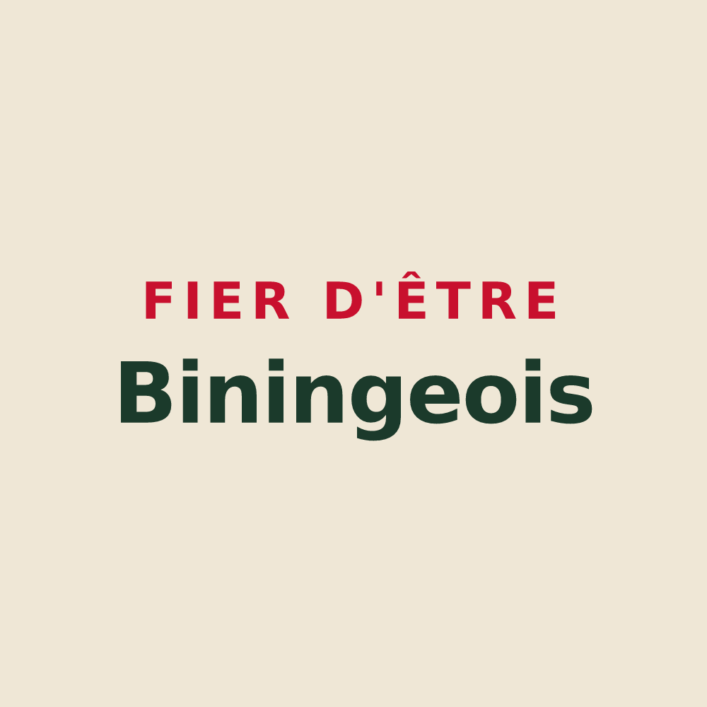 Tote bag « Fier d'être Biningeois » — design pour Bining
