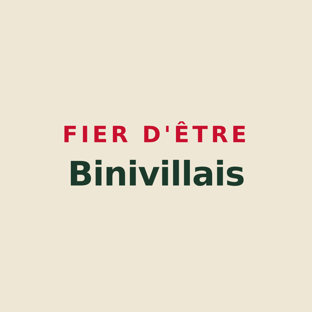 Tote bag « Fier d'être Binivillais » — design pour Biniville