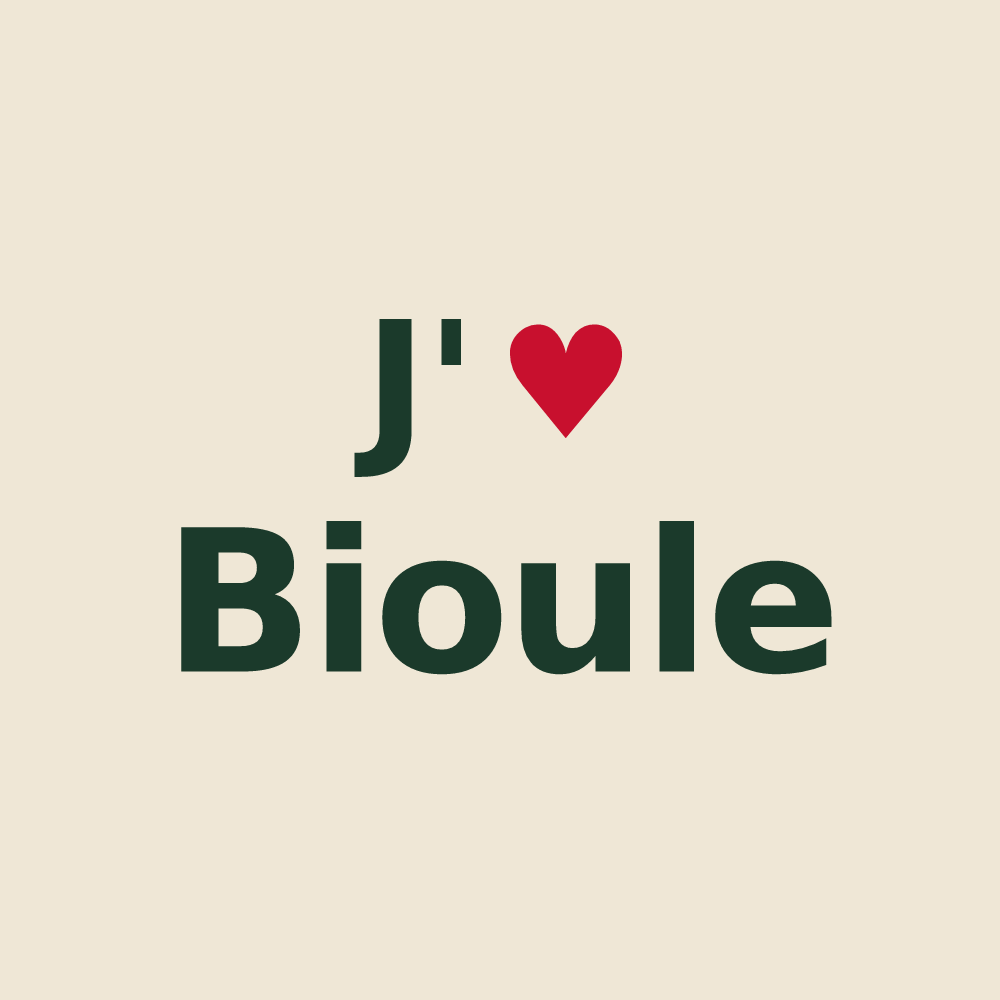 Tote bag personnalisé Bioule — design J'aime Bioule