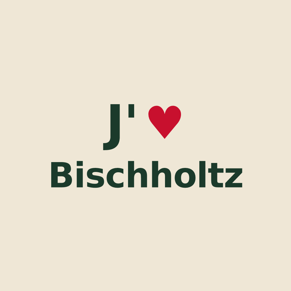 Tote bag personnalisé Bischholtz — design J'aime Bischholtz