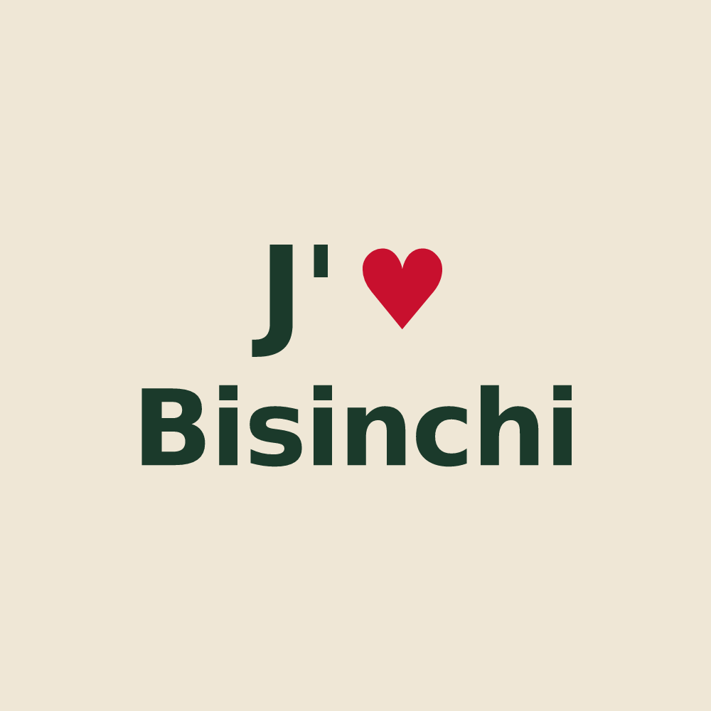Tote bag personnalisé Bisinchi — design J'aime Bisinchi