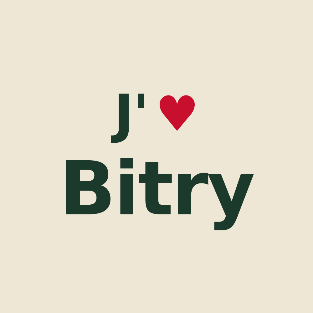 Tote bag personnalisé Bitry — design J'aime Bitry