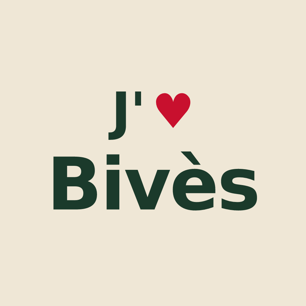 Tote bag personnalisé Bivès — design « J'aime Bivès » imprimé sur le tote bag