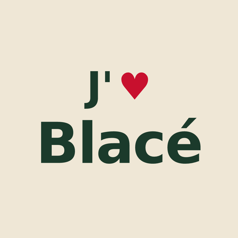 Tote bag personnalisé Blacé — design J'aime Blacé