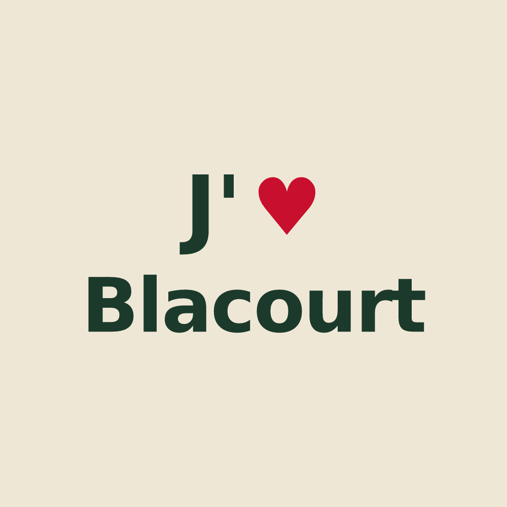 Tote bag personnalisé Blacourt — design J'aime Blacourt