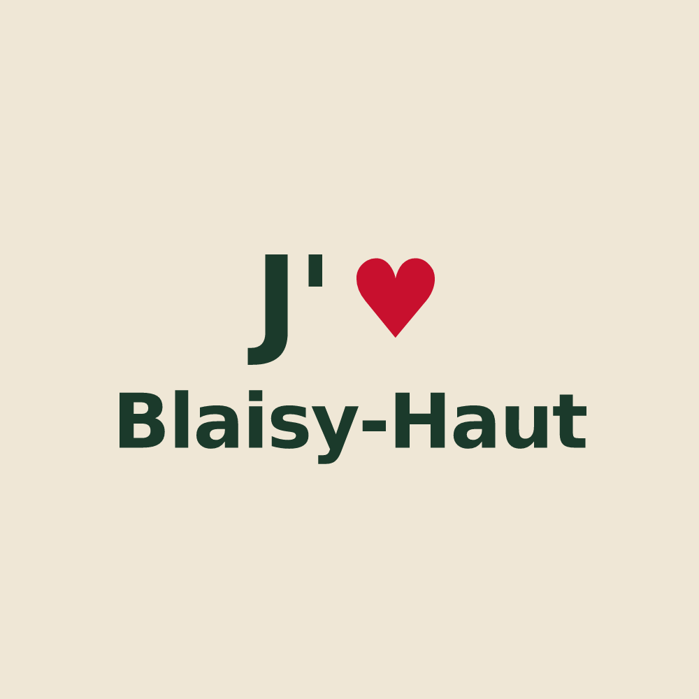 Tote bag personnalisé Blaisy-Haut — design J'aime Blaisy-Haut