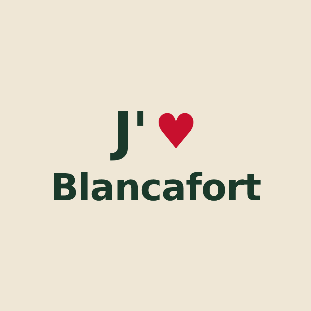 Tote bag personnalisé Blancafort — design J'aime Blancafort