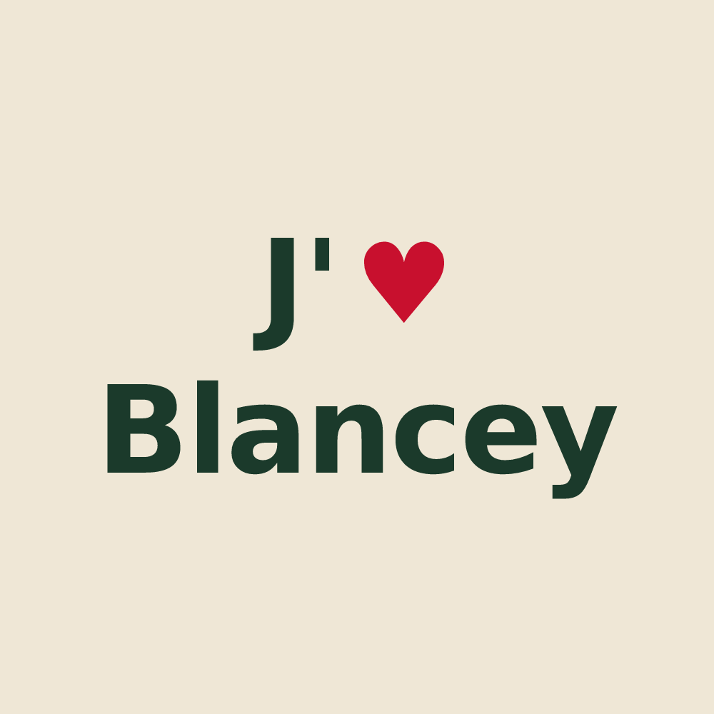 Tote bag personnalisé Blancey — design J'aime Blancey