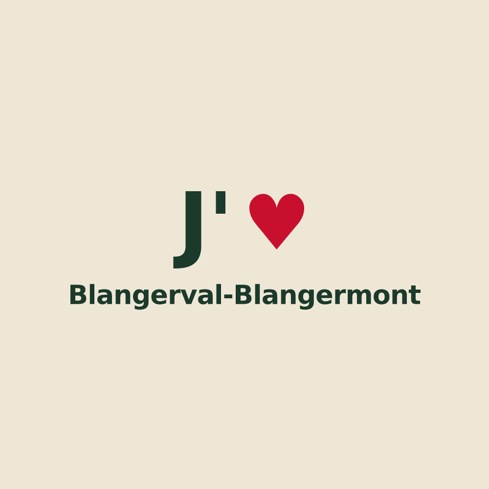 Tote bag personnalisé Blangerval-Blangermont — design J'aime Blangerval-Blangermont