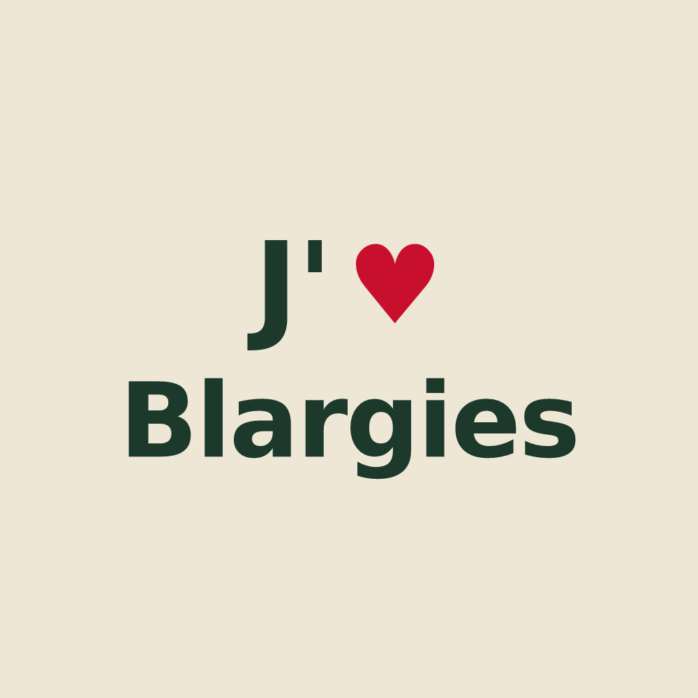 Tote bag personnalisé Blargies — design J'aime Blargies