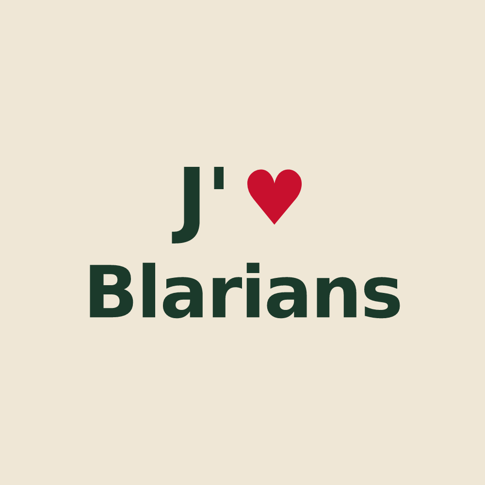 Tote bag personnalisé Blarians — design J'aime Blarians