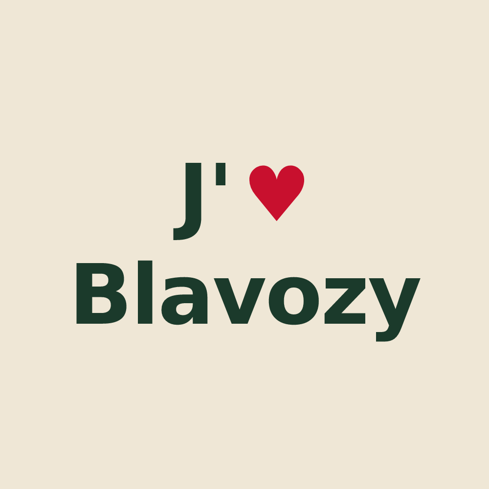 Tote bag personnalisé Blavozy — design J'aime Blavozy