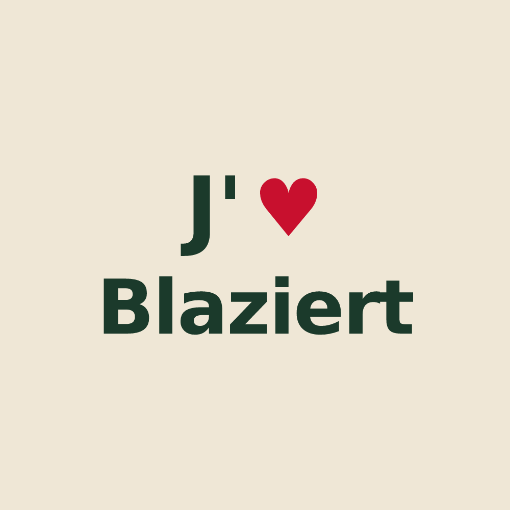 Tote bag personnalisé Blaziert — design J'aime Blaziert