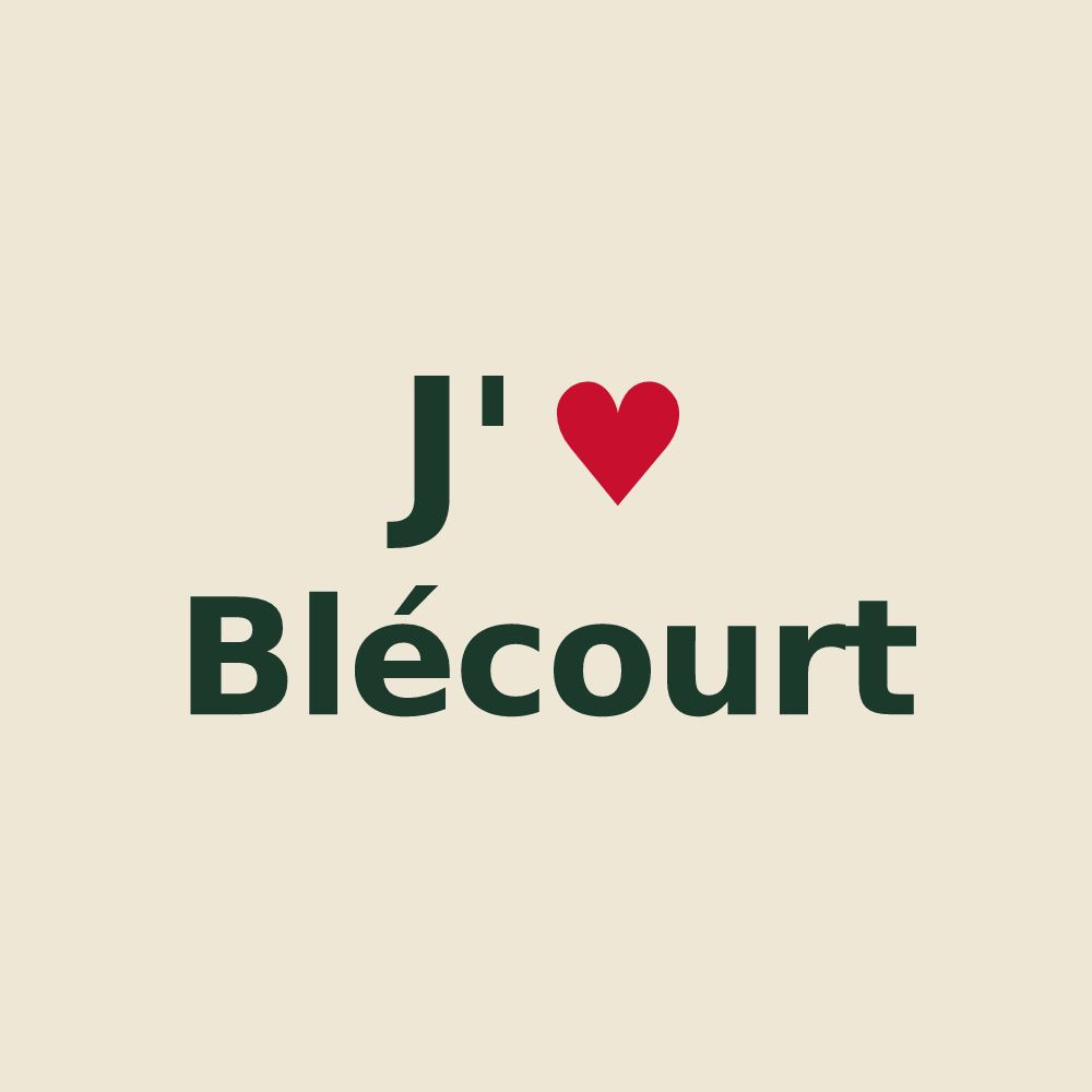 Tote bag personnalisé Blécourt — design J'aime Blécourt