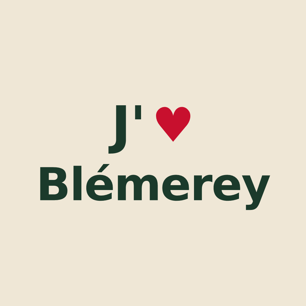 Tote bag personnalisé Blémerey — design J'aime Blémerey
