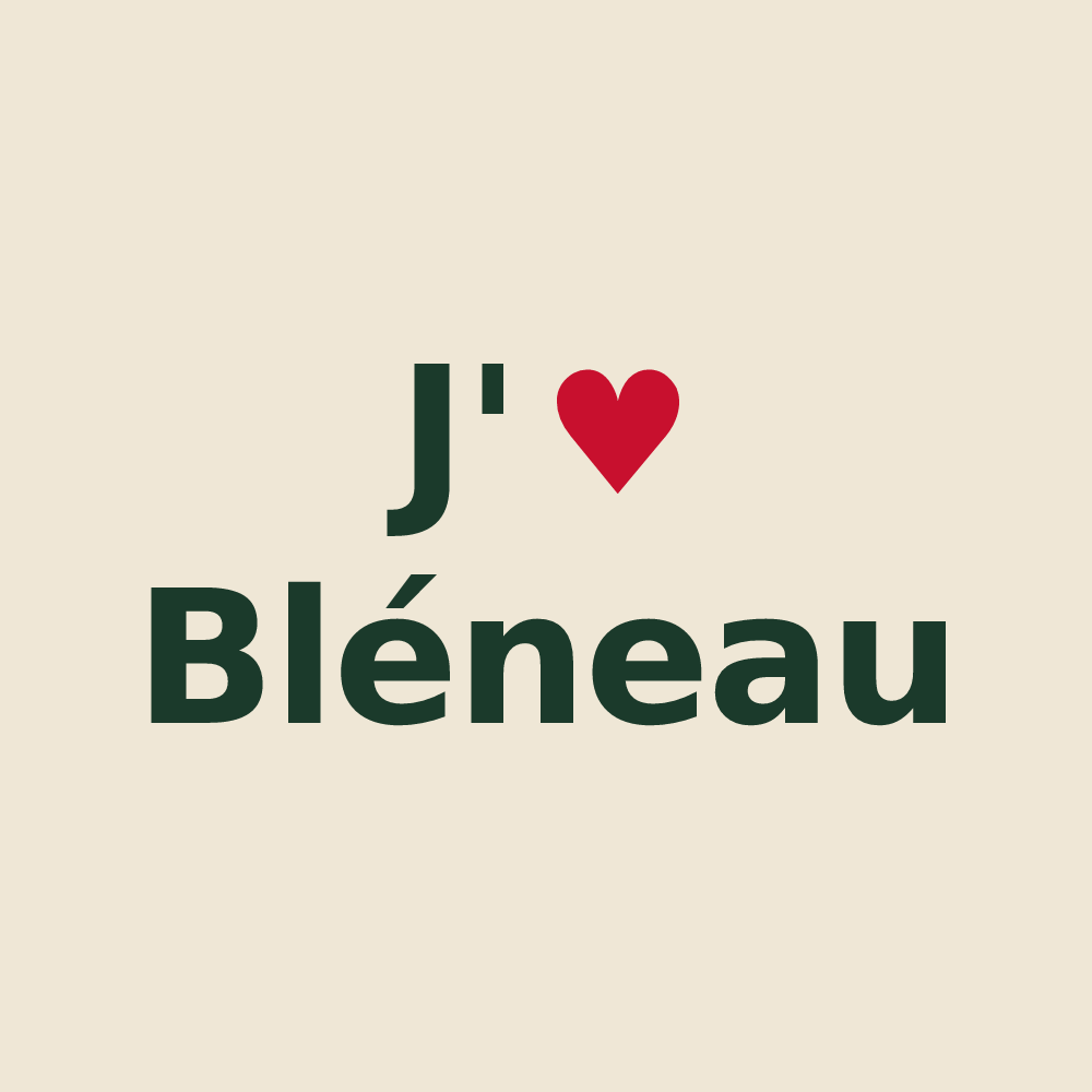 Tote bag personnalisé Bléneau — design J'aime Bléneau