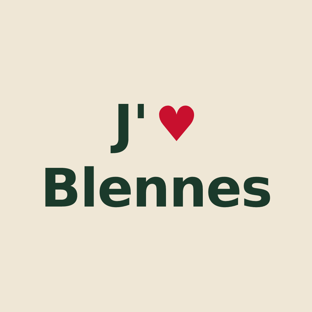 Tote bag personnalisé Blennes — design J'aime Blennes