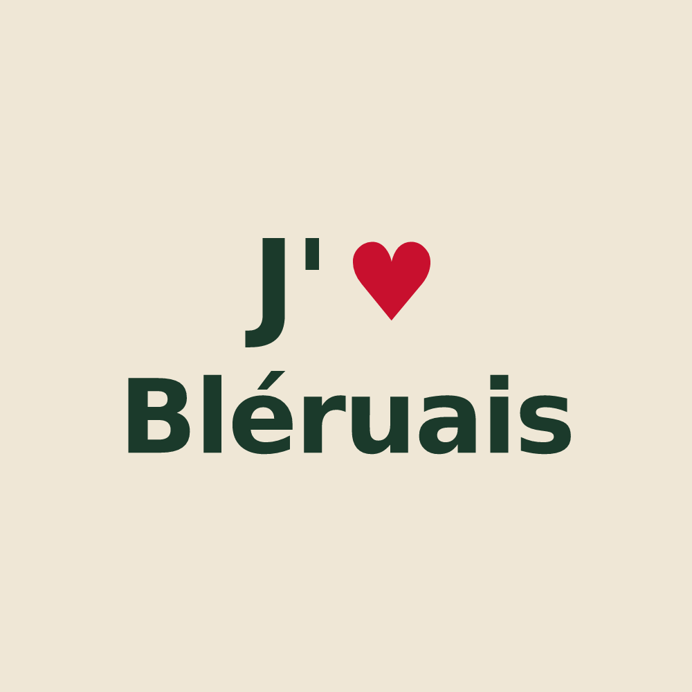 Tote bag personnalisé Bléruais — design J'aime Bléruais