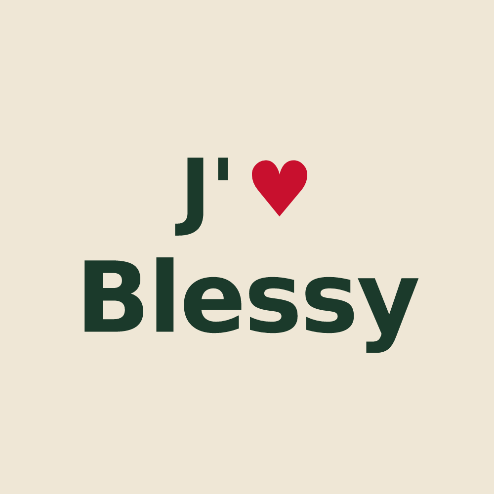 Tote bag personnalisé Blessy — design J'aime Blessy