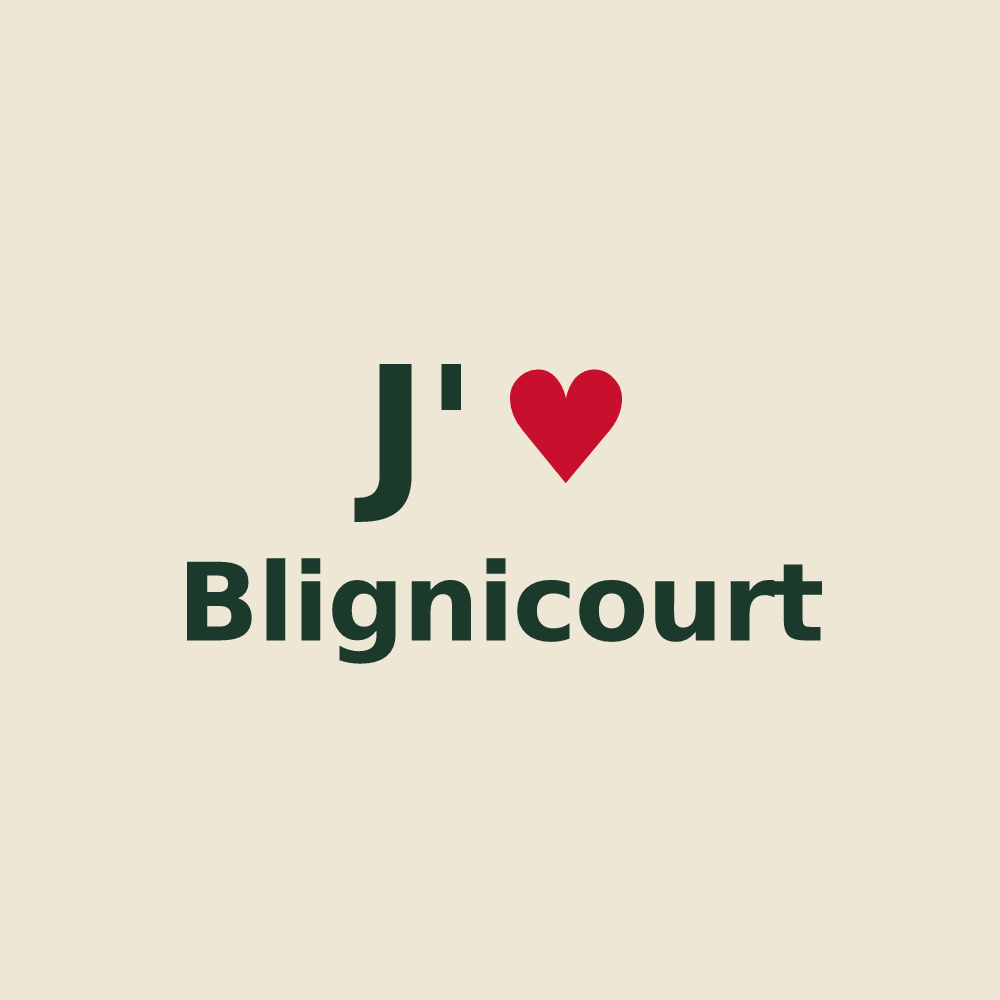 Tote bag personnalisé Blignicourt — design J'aime Blignicourt