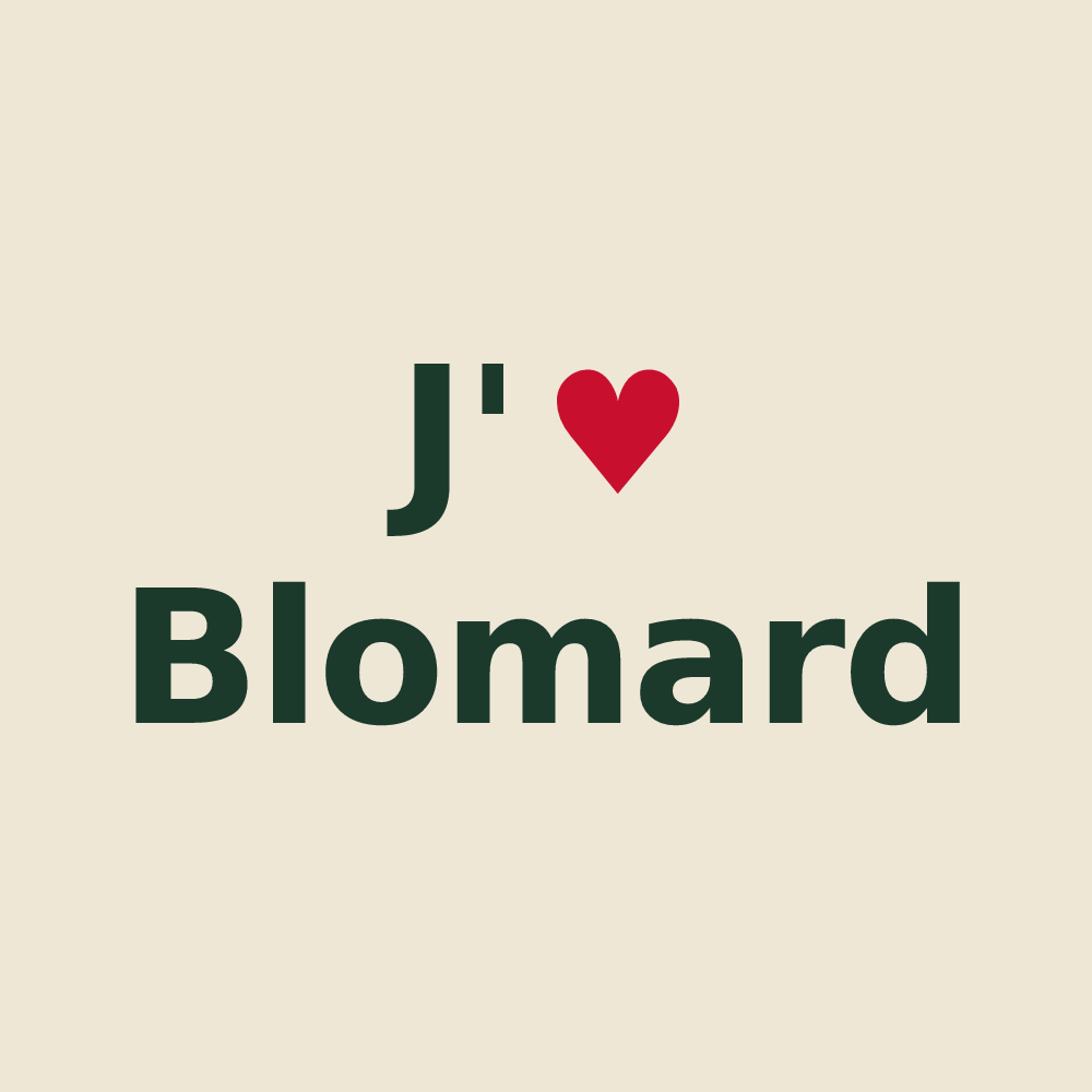 Tote bag personnalisé Blomard — design J'aime Blomard