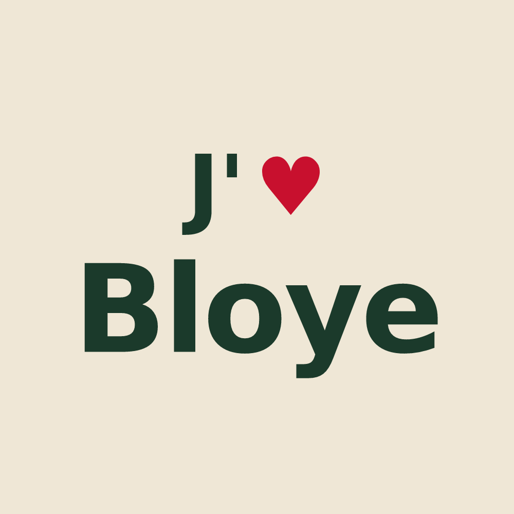 Tote bag personnalisé Bloye — design J'aime Bloye
