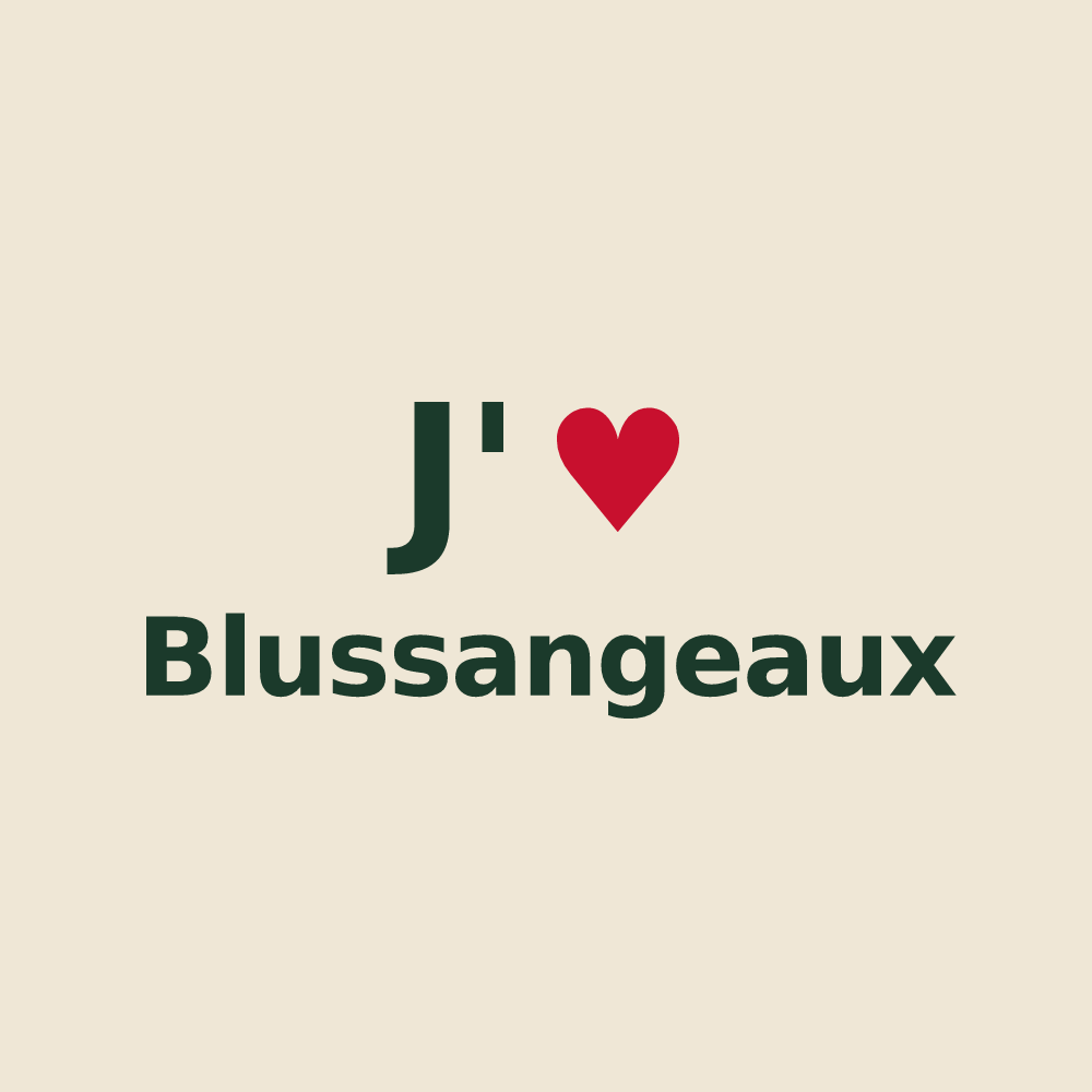 Tote bag personnalisé Blussangeaux — design J'aime Blussangeaux