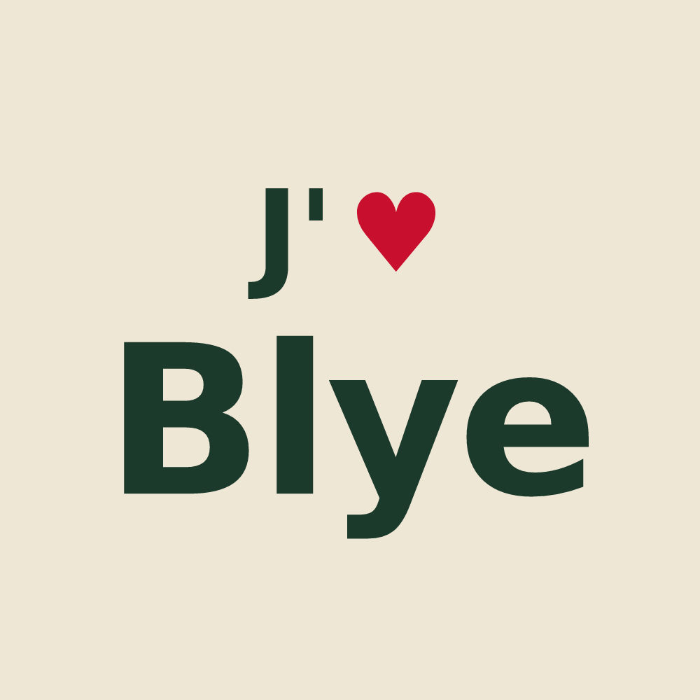 Tote bag personnalisé Blye — design J'aime Blye