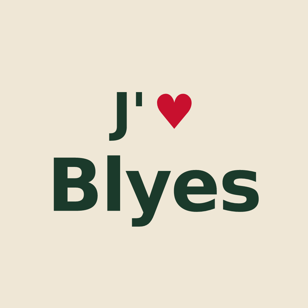 Tote bag personnalisé Blyes — design J'aime Blyes