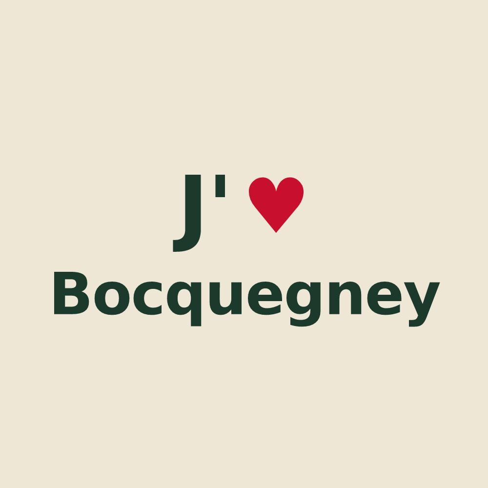 Tote bag personnalisé Bocquegney — design J'aime Bocquegney